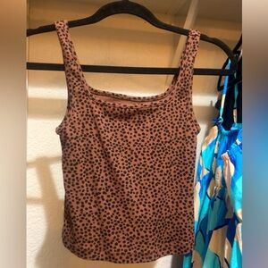 old navy, leopard print tank, size xs